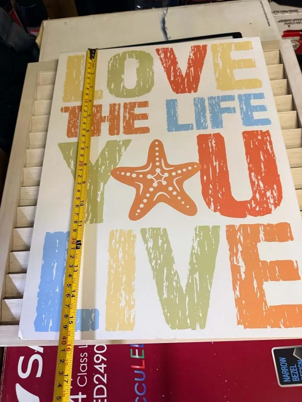 Love the Life You Live Coastal Starfish Wall Art Decor